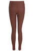Brown Premium Ribbed Jersey Slim Leg Trouser with Crossover Waistband