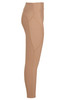 Beige Premium Ribbed Jersey Slim Leg Trouser with Crossover Waistband