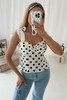 Monochrome Tie Shoulder Flared Fit Top with Ruched Cups