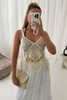 Cream Crochet Tassel Cami Top