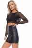 Black Fishnet Crop Top