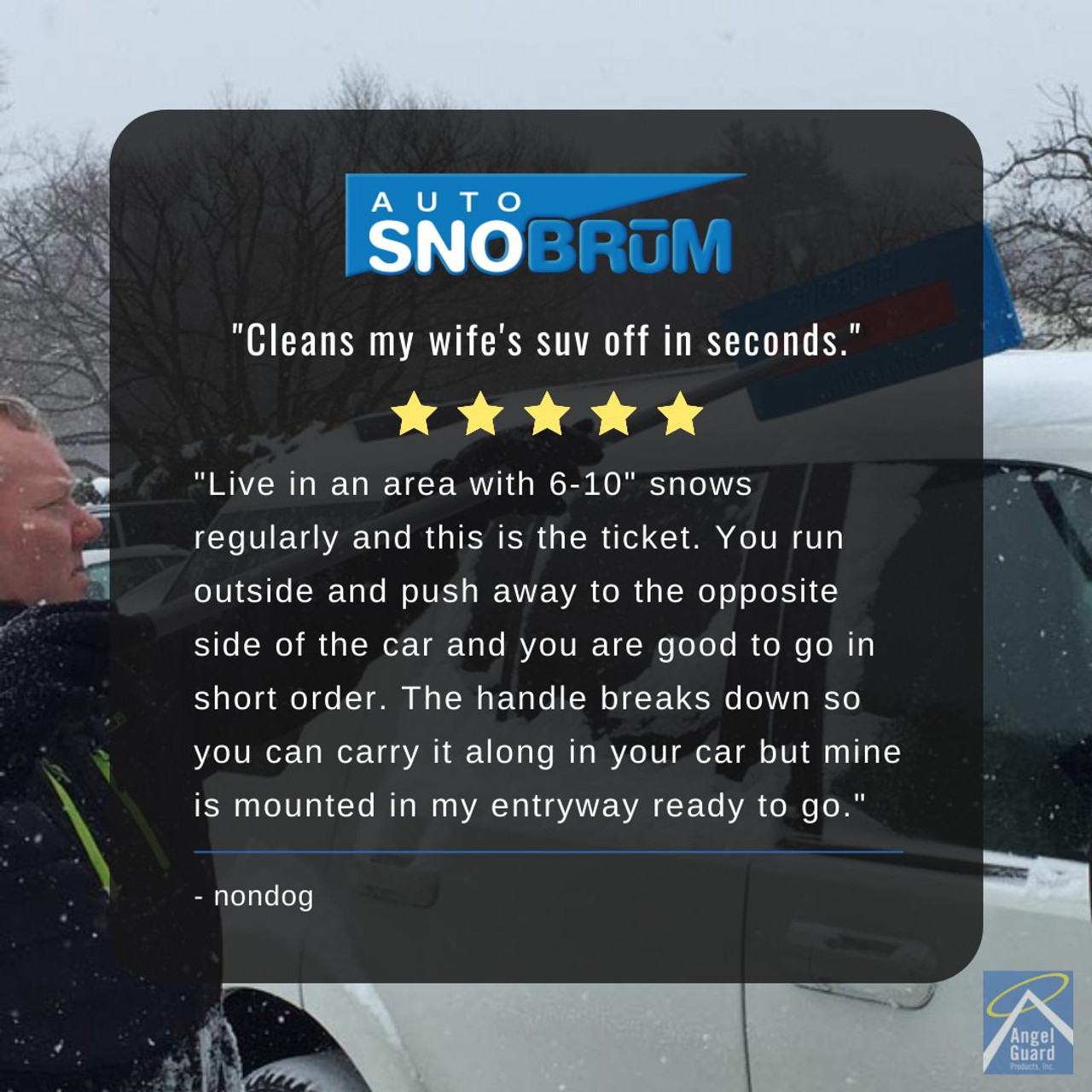 5 Reasons the SnoBrum Is the Best Snow Broom - Snow Cleaner for Cars -  Angel-Guard Products