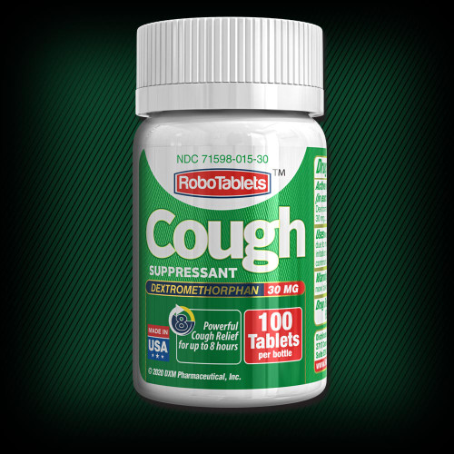 RoboTablets dxm dextromethorphan cough delsym coughgel robitussin robafen assured valuemeds DexTabs RoboHBr