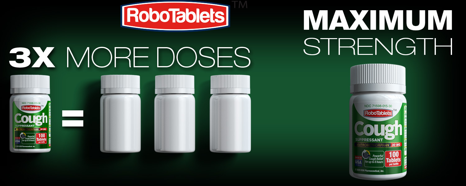 RoboTablets RoboCough dxm dextromethorphan cough delsym robitussin