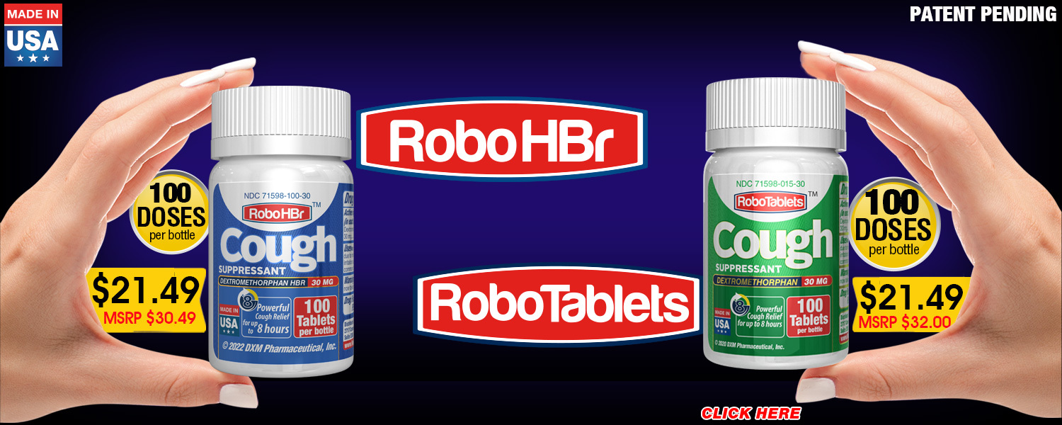 Robotablets RoboHBr DexTabs Robitussin