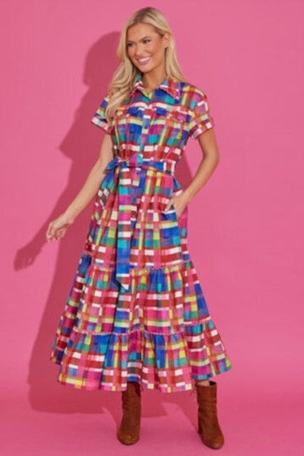 Rachel Dress - Circus Plaid