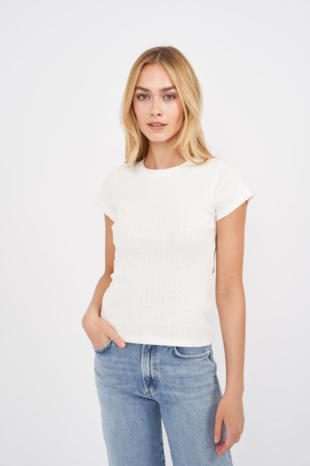 Pointelle Crewneck Tee Pointelle Crewneck Tee