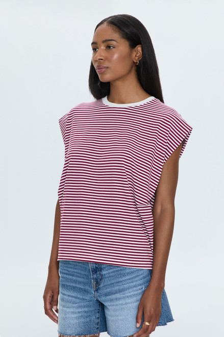 Trina Sangria White Stripe