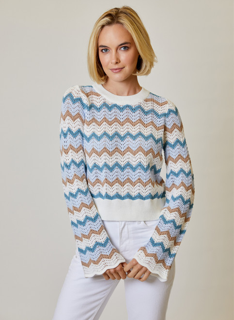 Long Sleeve  Sweater Canyon Blue Combo