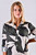 Palm Leaf Print Linen Girlfriend Midi Dress