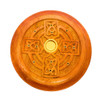 5" Round Wood Celtic Cross Carved Stick/Cone Burner