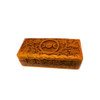 Triple Moon Carved Wood Box 5.5"
