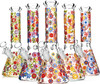 10" Flower Decal Beaker Water Pipe - Assorted