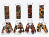 10" Flaming Skull Decal Beaker Water Pipe - Assorted