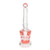 8" Bent Neck Artwork Water Pipe - Red