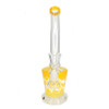 8" Bent Neck Artwork Water Pipe - Yellow