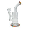 8" Bent Neck Honeycomb Perc Glass Water Pipe