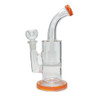 8" Bent Neck Honeycomb Perc Glass Water Pipe