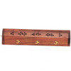 12" Wood Coffin Incense Burner with Inlay - Om - 2 pk.