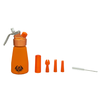 Suede Aluminum Whip Dispenser - Orange