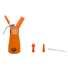 Suede Aluminum Whip Dispenser - Orange