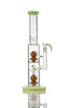 16" Straight Tube with Double Worked Dome Perc Water Pipe - Assorted