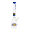 18" 7mm Beaker with Wig Wag on Ice Pinch and Base Water Pipe - Assorted