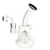 6" Wide Body Banger Hanger with Slitted Perc Water Pipe - Assorted Colors