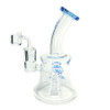 6" Wide Body Banger Hanger with Slitted Perc Water Pipe - Assorted Colors