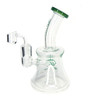 6" Wide Body Banger Hanger with Slitted Perc Water Pipe - Assorted Colors