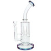 10" Bent with Elongated Showerhead Perc Water Pipe - Assorted Colors