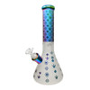 13" 7mm Frosted Base Electroplated Beaker Water Pipe