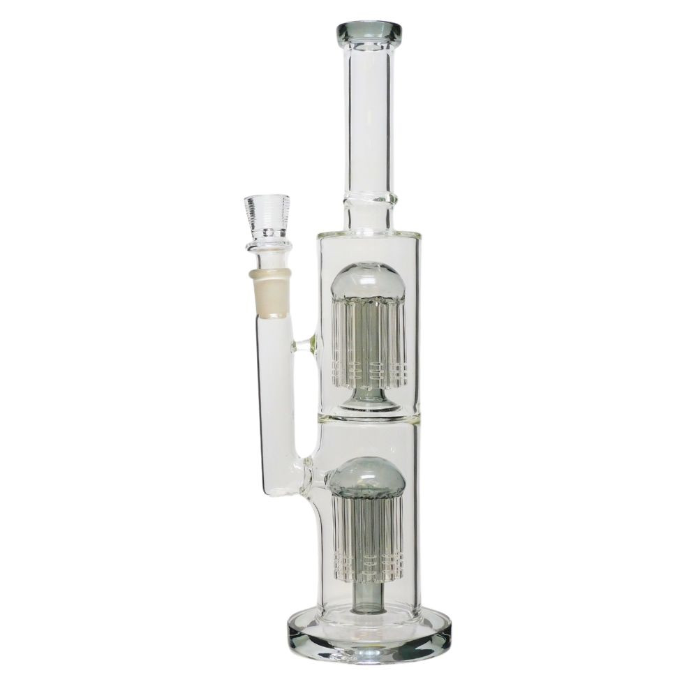 14" Double Tree Perc Water Pipe - Assorted