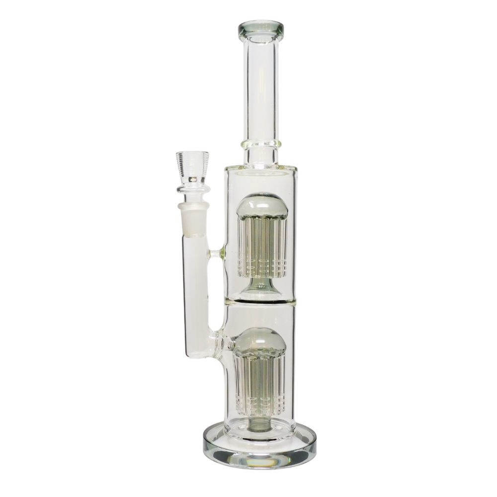 14" Straight Double Tree Water Pipe - Assorted