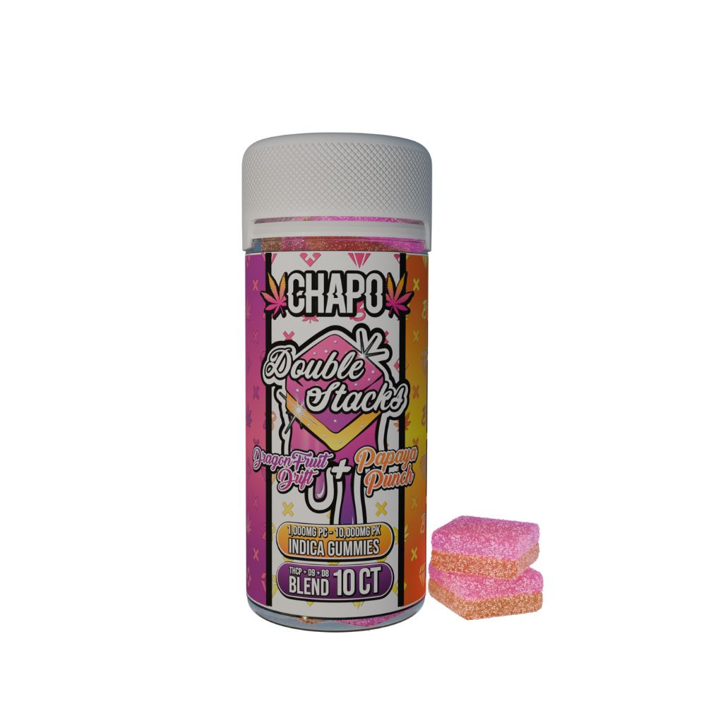 Chapo 10,000mg Blanco Double Stacks Gummies - 10 ct. Jar