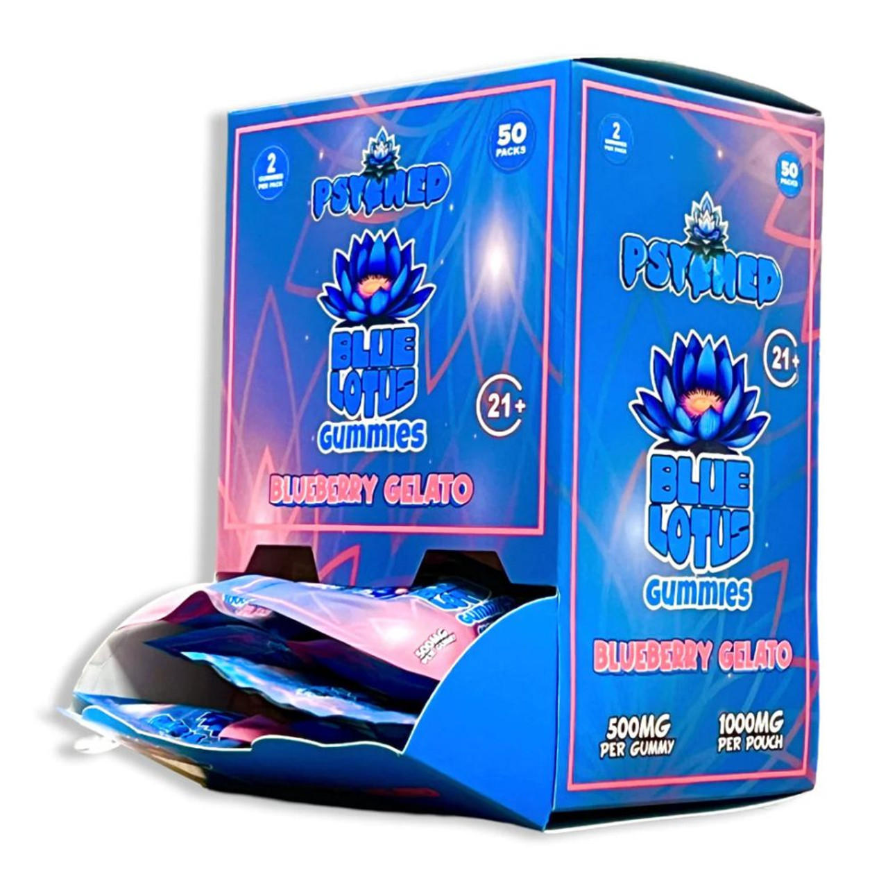 Psyched Blue Lotus 2 ct. Gummies - 50 ct. Display