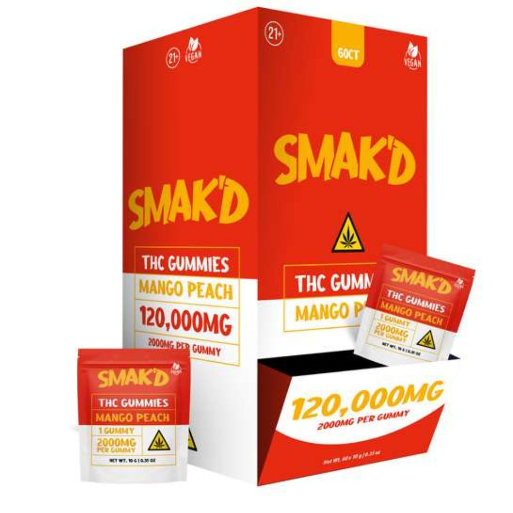 SMAK'D THC Infused 120k mg Gummies - 60 ct. Display