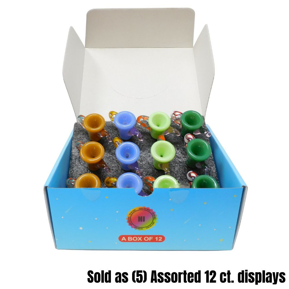 14mm Male GOG Bowl Displays - Assorted 5 ct. Display Pack