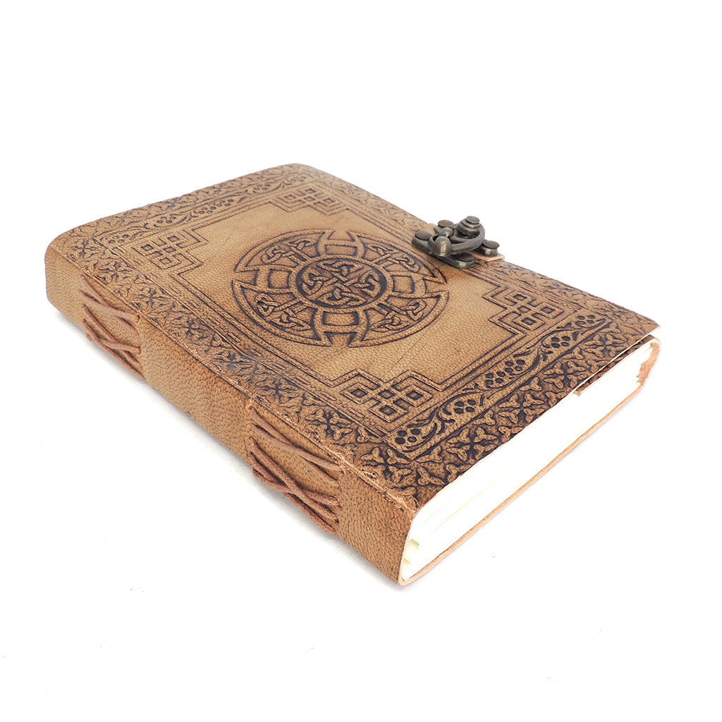 Celtic Cross Leather Journal 5" x 7" with Latch Closure