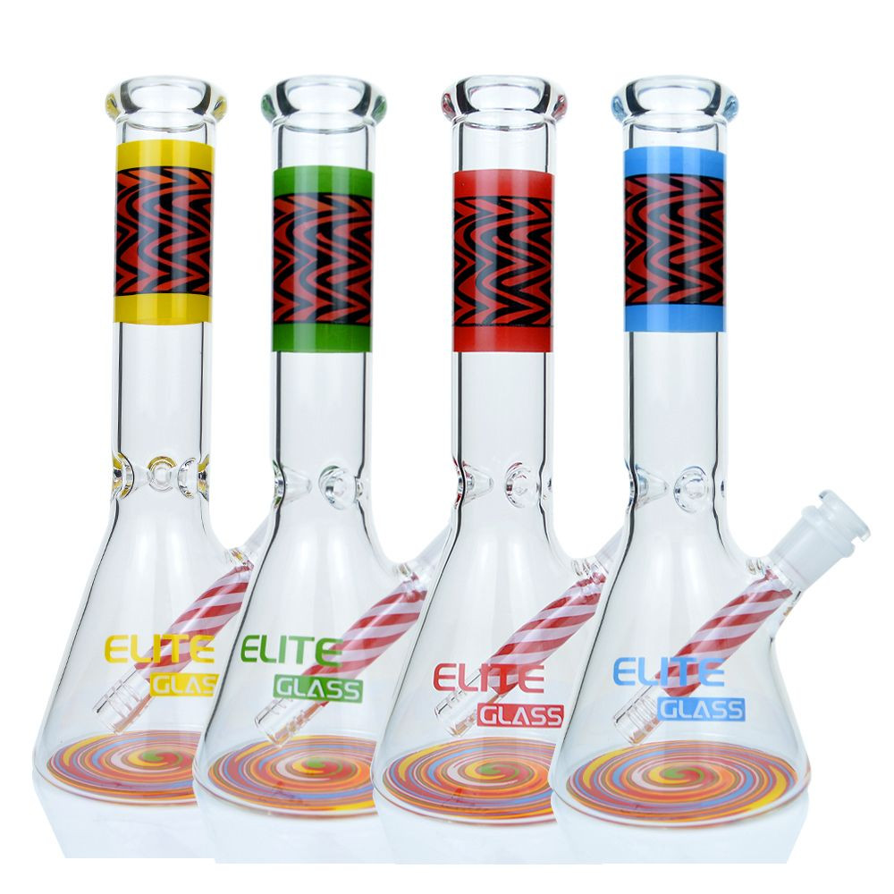 10" Elite Glass Beaker Water Pipe - Style 1 - Assorted