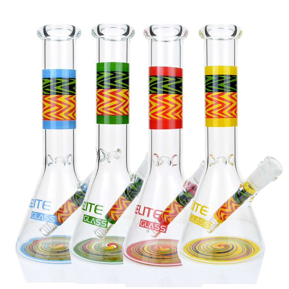 10" Elite Glass Beaker Water Pipe - Style 3 - Assorted