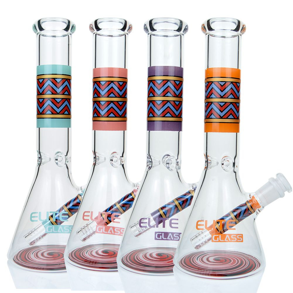 10" Elite Glass Beaker Water Pipe - Style 11 - Assorted
