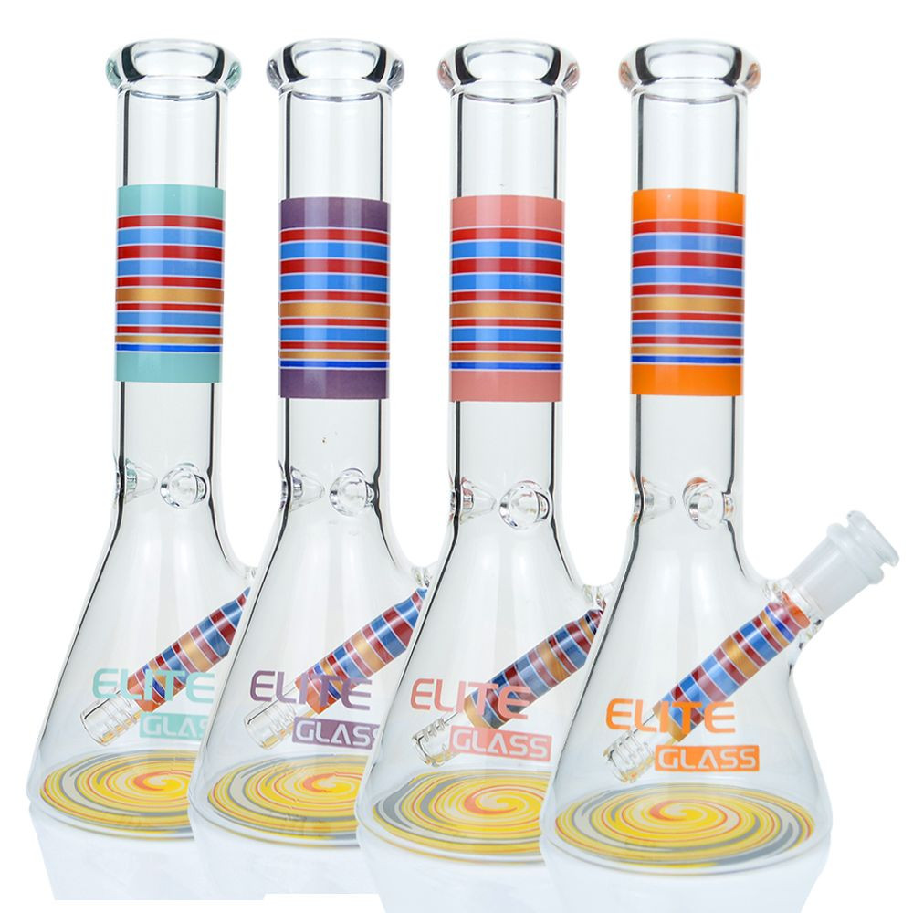 10" Elite Glass Beaker Water Pipe - Style 14 - Assorted