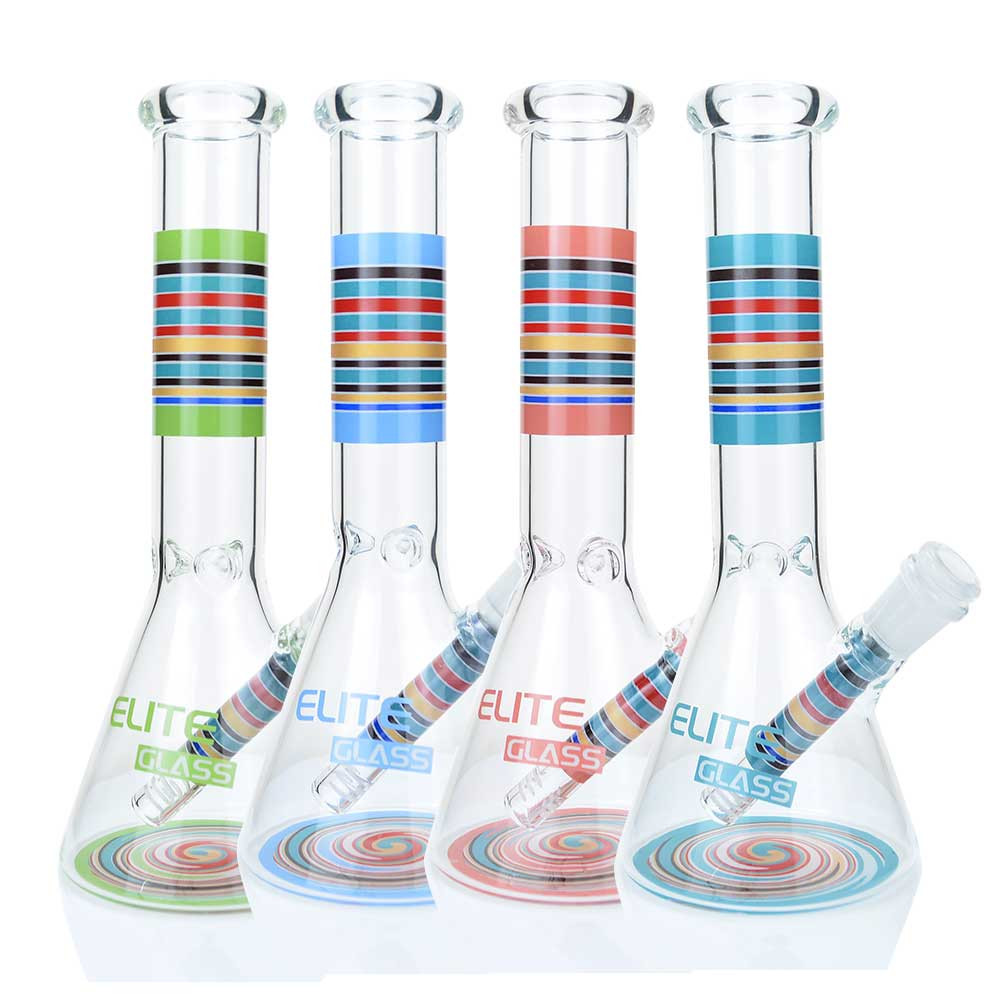 10" Elite Glass Beaker Water Pipe - Style 14 - Assorted