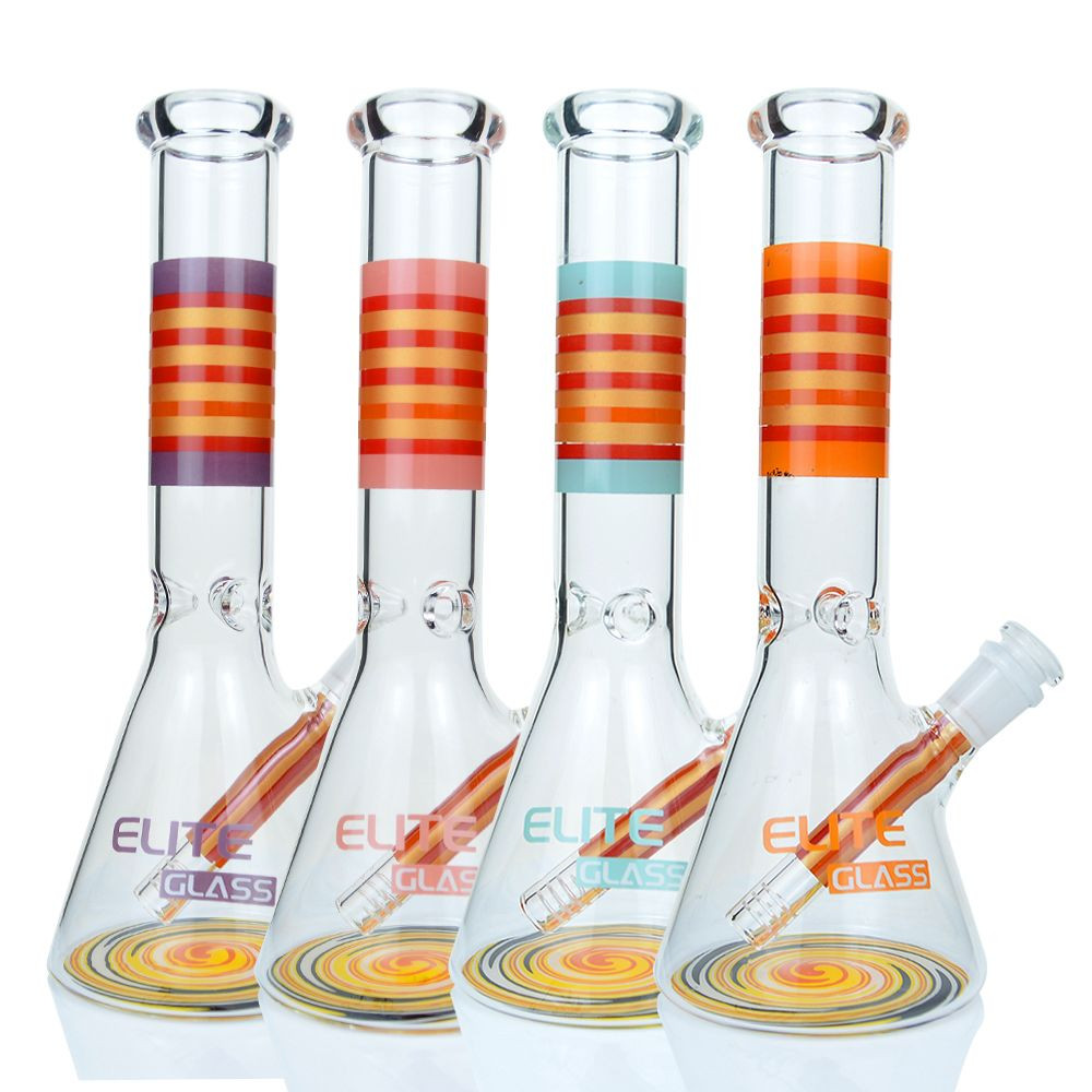 10" Elite Glass Beaker Water Pipe - Style 15 - Assorted