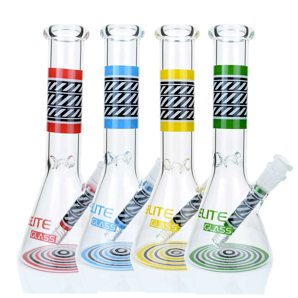 10" Elite Glass Beaker Water Pipe - Style 16 - Assorted