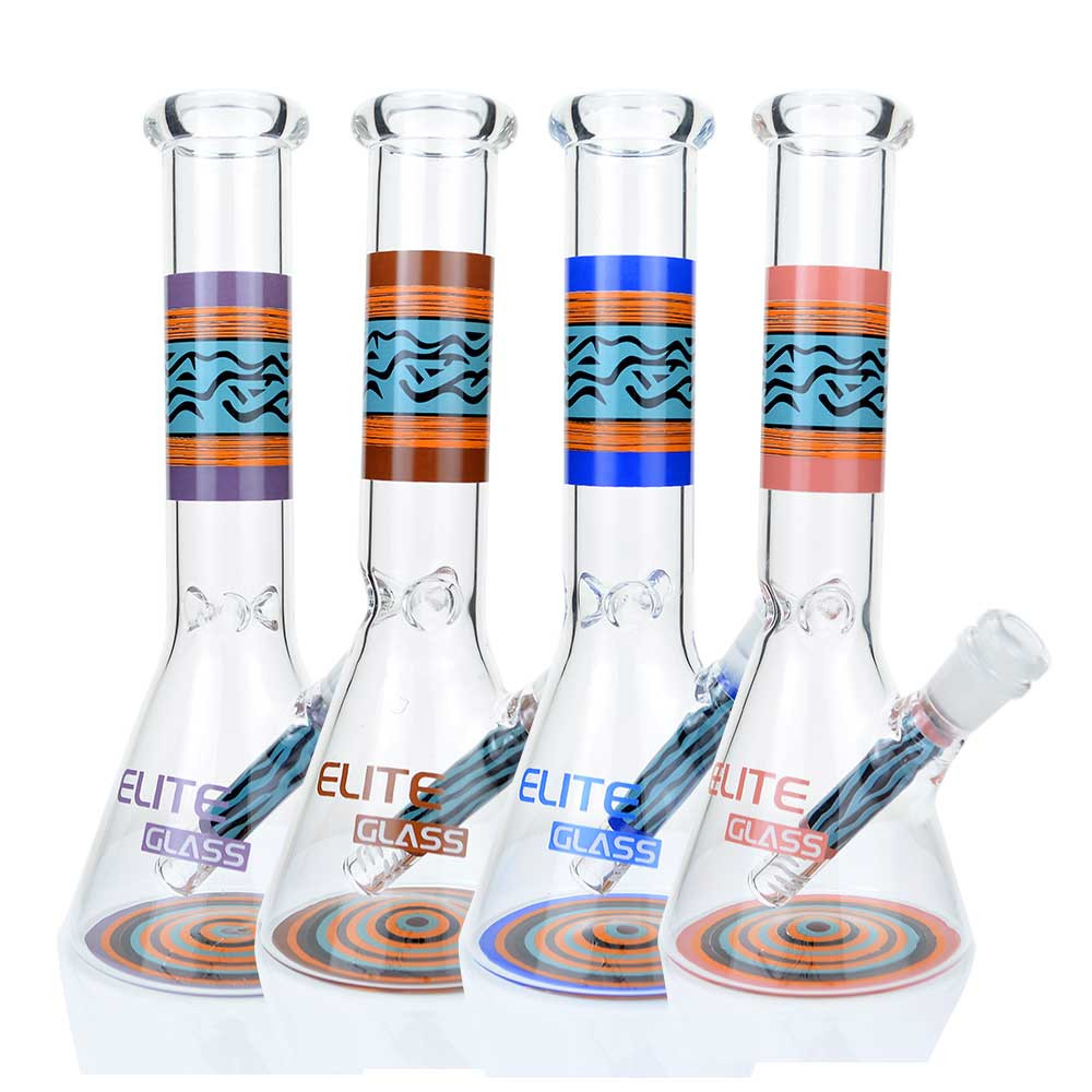 10" Elite Glass Beaker Water Pipe - Style 17 - Assorted