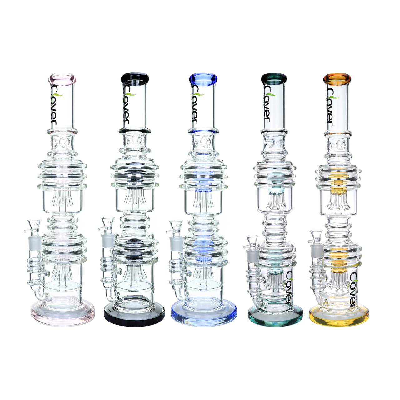 22" Clover WPA-97 Glass Water Pipe - Assorted