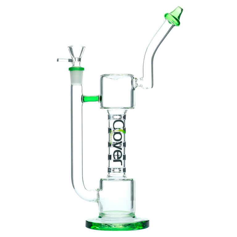10" Clover WPD-63 Glass Water Pipe - Assorted