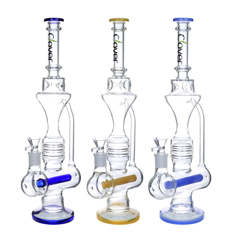 13" Clover WPA-91 Glass Water Pipe - Assorted